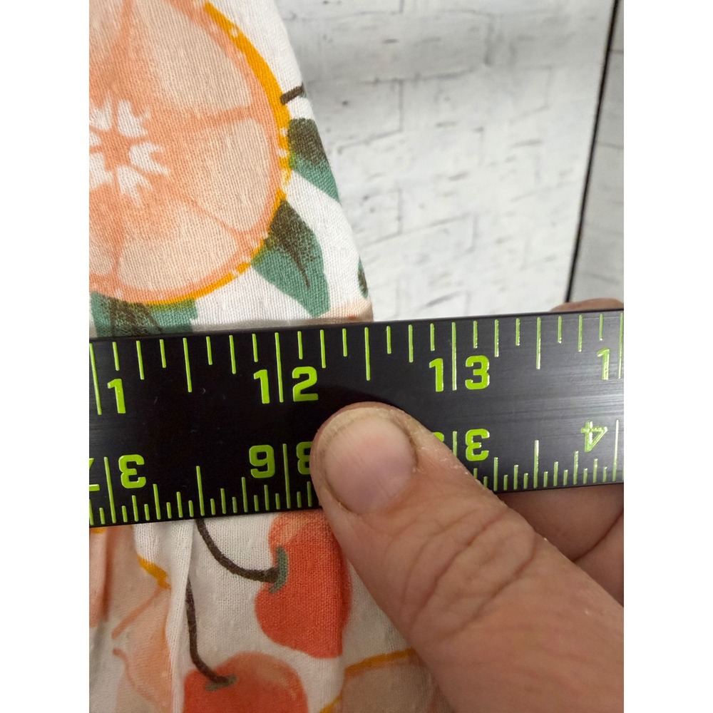 Isaac Mizrahi Girls SunDress long Smocked Orange Citrus Print Ruffle spring - Picture 10 of 12
